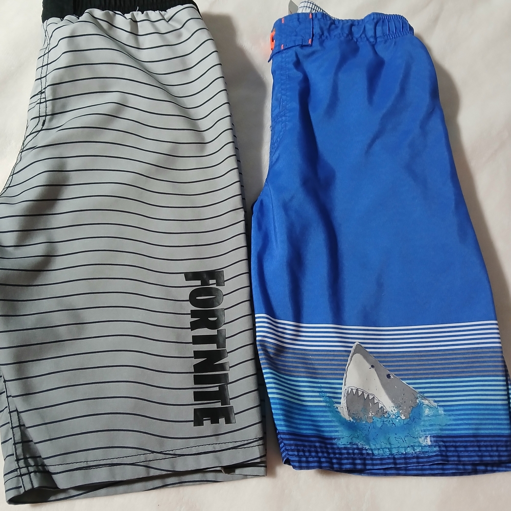 Fortnite Kids Black and Gray Striped Shorts